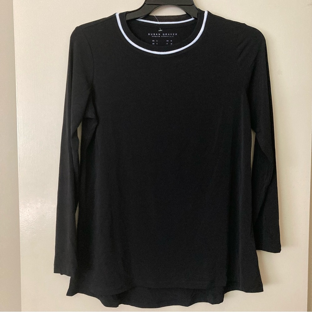 Susan Graver Long sleeved Blouse | Color Black | Size S | New no Tags - Picture 3 of 9